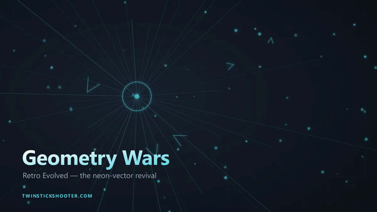 Geometry Wars neon vector-storm key art